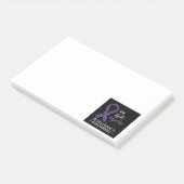 Wir kämpfen gemeinsam - Alzheimer-Bewusstsein Post-it Klebezettel (angewinkelt)