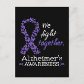 Wir kämpfen gemeinsam - Alzheimer-Bewusstsein Postkarte (Vorderseite)