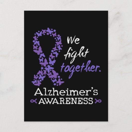 Wir kämpfen gemeinsam - Alzheimer-Bewusstsein Postkarte (Vorderseite)