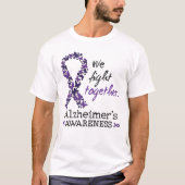 Wir kämpfen gemeinsam - Alzheimer-Bewusstsein T-Shirt (Vorderseite)