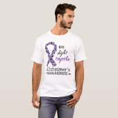 Wir kämpfen gemeinsam - Alzheimer-Bewusstsein T-Shirt (Vorne ganz)