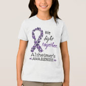 Wir kämpfen gemeinsam - Alzheimer-Bewusstsein Tri-Blend Shirt (Vorderseite)