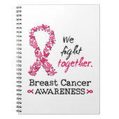 Wir kämpfen gemeinsam gegen Brustkrebs Notizblock (Vorderseite)
