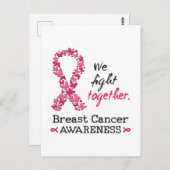 Wir kämpfen gemeinsam gegen Brustkrebs Postkarte (Vorne/Hinten)