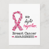 Wir kämpfen gemeinsam gegen Brustkrebs Postkarte (Vorderseite)