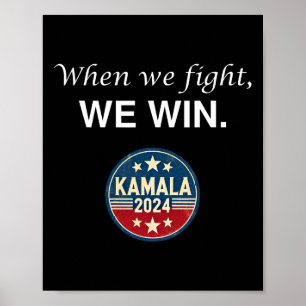 Wir kämpfen Harris 2024 Kamala Harris für den Präs Poster
