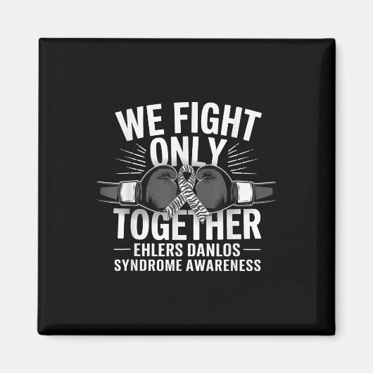 Wir kämpfen nur gemeinsam Boxhandschuh Zebra Eds A Magnet (Vorne)