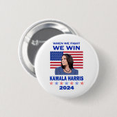 Wir kämpfen um Erfolg - Kamala Harris 2024 Button (Vorne & Hinten)