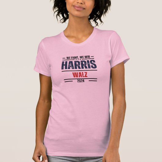 Wir kämpfen um Harris Walz 2024 T-Shirt (Vorderseite)