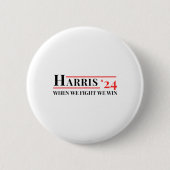 Wir kämpfen um Kamala 24 Harris 2024 Patriotic Me Button (Vorderseite)