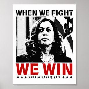 Wir kämpfen, wir gewinnen 2024 Kamala Harris für d Poster