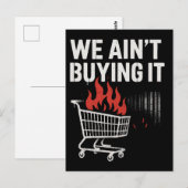 Wir kaufen es nicht Protest-Design Postkarte (Vorne/Hinten)