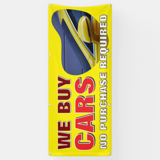 Wir kaufen gebrauchte Autos mit eigenem Banner (Vertikal)