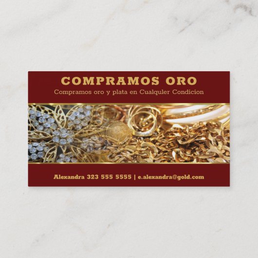 Wir kaufen Gold Business Card 2 Visitenkarte (Rückseite)