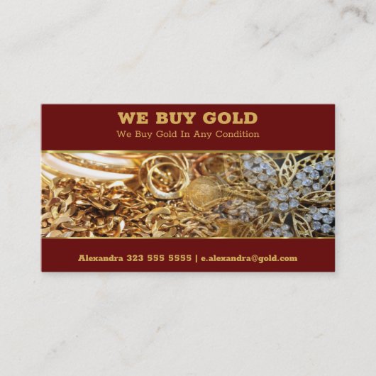 Wir kaufen Gold Business Card 2 Visitenkarte (Vorderseite)