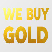 Wir kaufen Gold groß Fensteraufkleber (Blatt)