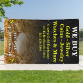 Wir kaufen Gold Silbermünzen Schmucksäcke Banner (Außenbereich)