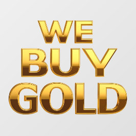Wir kaufen Gold Wertvoll Metals Shop Fensteraufkleber