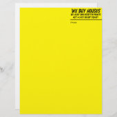 Wir kaufen Häuser gelben Buchstabe-Kopf Briefkopf (Vorne/Hinten)