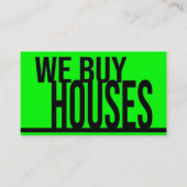 Wir kaufen Häuser NEON Green Visitenkarte (Vorderseite)