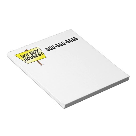Wir kaufen Häuser Notizblock (angewinkelt)