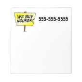 Wir kaufen Häuser Notizblock (Vorderseite)