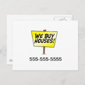 Wir kaufen Häuser Postkarte (Vorne/Hinten)
