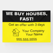 Wir kaufen Häuser, Vorlage für Immobilien-Anwesen Banner (Horizontal)