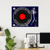 WIR KAUFEN VINYL-PLATTEN POSTER (Heimbüro)