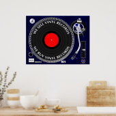 WIR KAUFEN VINYL-PLATTEN POSTER (Küche)