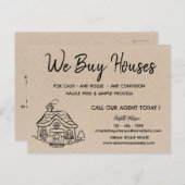 Wir kaufen Wohnungen Real Anwesen Promotional Kraf Postkarte (Vorne/Hinten)