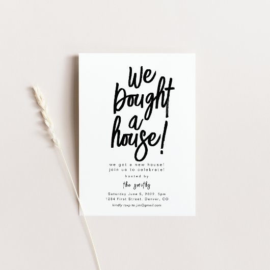 Wir kauften ein Party für das Haus Einladung