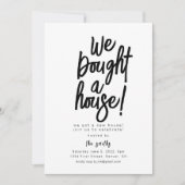 Wir kauften ein Party für das Haus Einladung (Vorderseite)