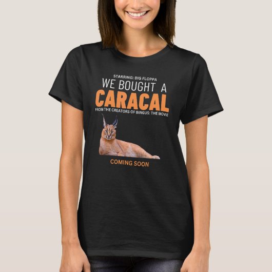 Wir kauften eine Caracal Big Floppa Cat Meme T-Shirt (Vorderseite)