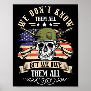 Wir kennen sie nicht alle, aber wir schulden sie a poster