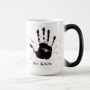 wir kennen Tasse, farbverändernde Tasse mit Hand