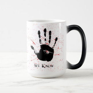 wir kennen Tasse, farbverändernde Tasse mit Hand