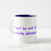 Wir kippen sind aus… zweifarbige tasse (Vorderseite Links)