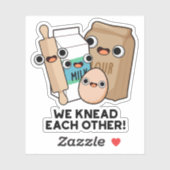 Wir kneten einander einen lustigen Backpuffer Aufkleber (Blatt)