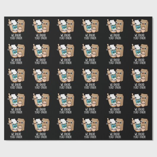 Wir kneten Hefe andere lustige Backpistolen dunkle Geschenkpapier (Flach)