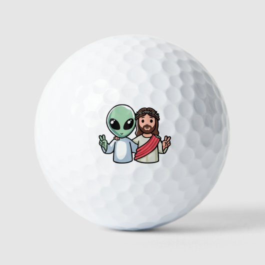 Wir kommen in Frieden Golfball (Vorderseite)