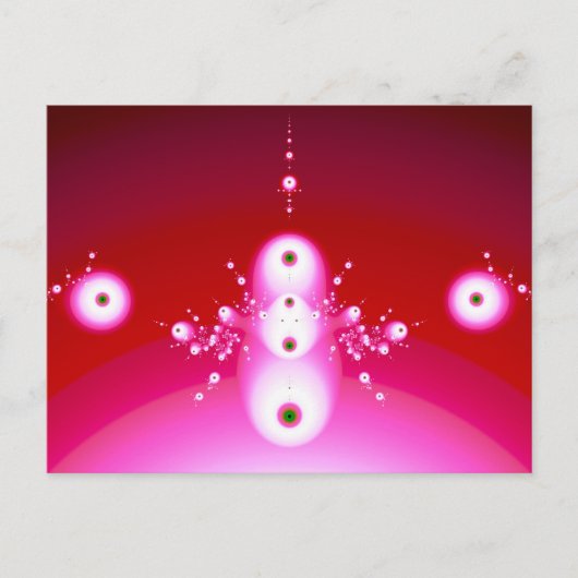 Wir kommen in Frieden Niedliche Abstrakte Außerird Postkarte (Vorderseite)