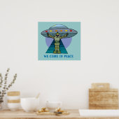 WIR KOMMEN IN PEACE ROBOT POSTER (Küche)