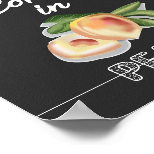 Wir kommen in Peach Poster (Ecke)