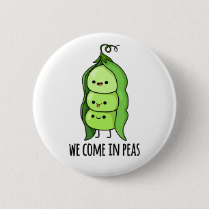 Wir kommen in Peas Funny Pea Puff Button