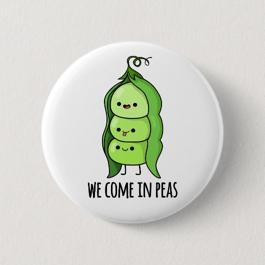 Wir kommen in Peas Funny Pea Puff Button (Vorderseite)
