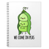 Wir kommen in Peas Funny Pea Puff Notizblock (Vorderseite)
