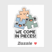 Wir kommen in Pieces Funny Jigsaw Pub Aufkleber (Blatt)