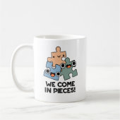 Wir kommen in Pieces Funny Jigsaw Pub Kaffeetasse (Links)