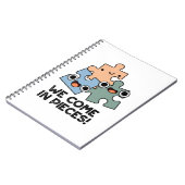 Wir kommen in Pieces Funny Jigsaw Pub Notizblock (Linke Seite)